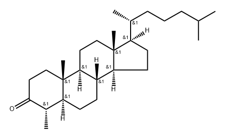 4α-메틸-5α-콜레스탄-3-온 구조식 이미지