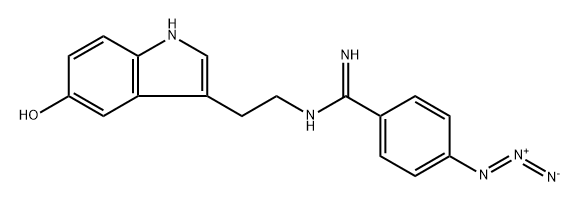 3-(2-(4-azidobenzamidino)ethyl)-5-hydroxyindole Structure