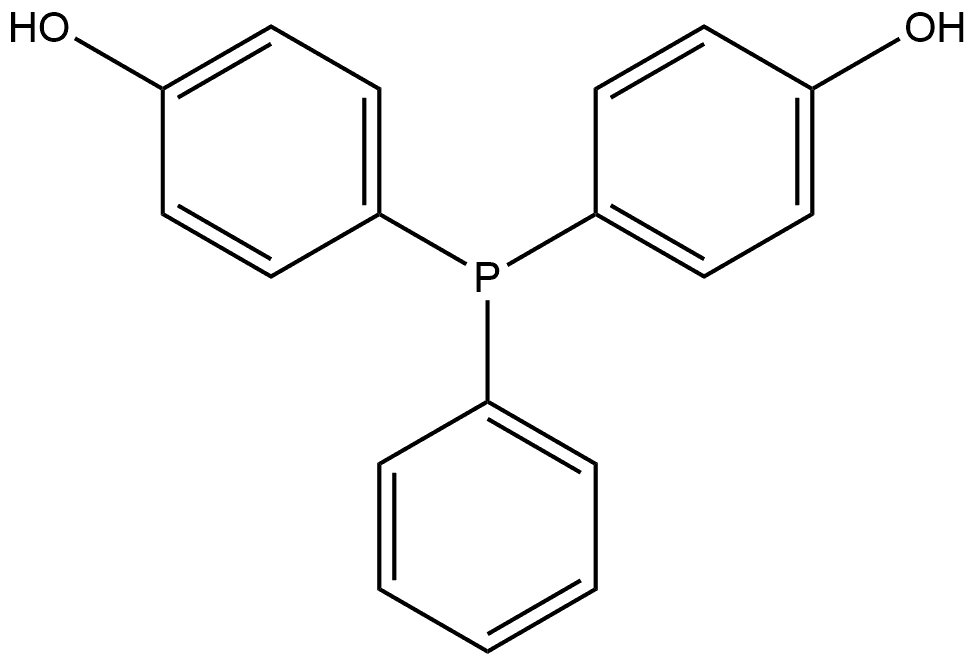 Phenol, 4,4'-(phenylphosphinidene)bis- Structure