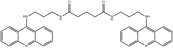 Pentanediamide, N1,N5-bis[3-(9-acridinylamino)propyl]- Structure