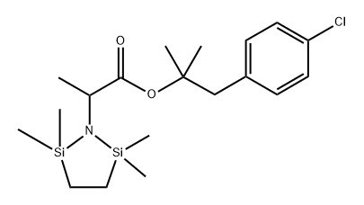 1-Aza-2,5-disilacyclopentane-1-acetic  acid,  -alpha-,2,2,5,5-pentamethyl-,  2-(4-chlorophenyl)-1,1-dimethylethyl  ester Structure