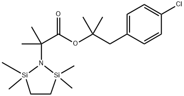 1-Aza-2,5-disilacyclopentane-1-acetic  acid,  -alpha-,-alpha-,2,2,5,5-hexamethyl-,  2-(4-chlorophenyl)-1,1-dimethylethyl  ester Structure