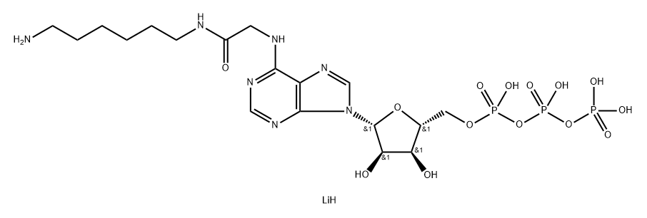 N6-([6-아미노헥실]카바모일메틸)아데노신5'-트리포스페이트리튬염 구조식 이미지
