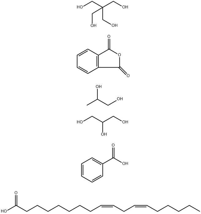 1,3-이소벤조푸란디온,2,2-비스(히드록시메틸)-1,3-프로판디올,1,2-프로판디올및1,2,3-프로판트리올중합체,벤조에이트(Z,Z)-9,12-옥타데카디에노에이트 구조식 이미지