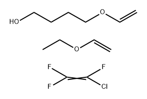 1-Butanol, 4-(ethenyloxy)-, polymer with chlorotrifluoroethene and ethoxyethene Structure