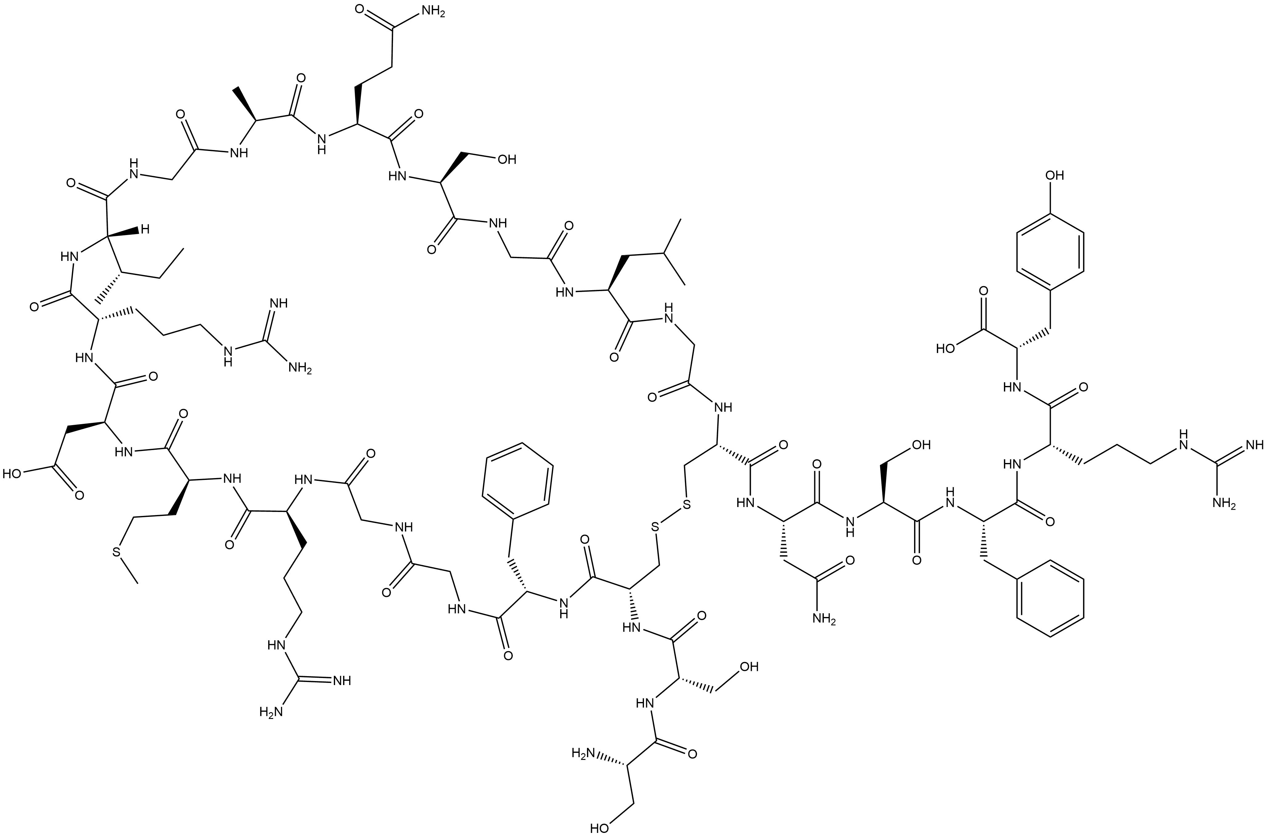 atrial natriuretic factor (5-28) Structure