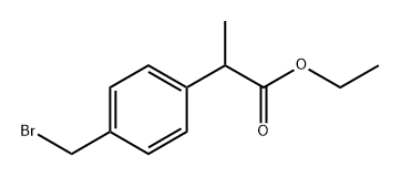 Benzeneacetic acid, 4-(bromomethyl)-α-methyl-, ethyl ester 구조식 이미지