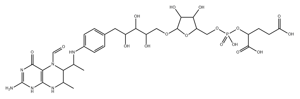 5-formyl-5,6,7,8-tetrahydromethanopterin Structure