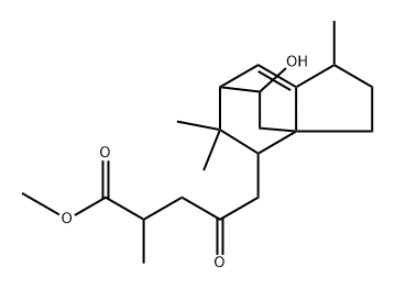 3a,6-Ethano-3aH-indene-4-pentanoic acid, 1,2,3,4,5,6-hexahydro-8-hydroxy-α,1,5,5-tetramethyl-γ-oxo-, methyl ester Structure