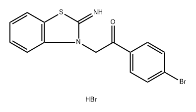 Ethanone, 1-(4-bromophenyl)-2-(2-imino-3(2H)-benzothiazolyl)-, hydrobromide (1:1) Structure