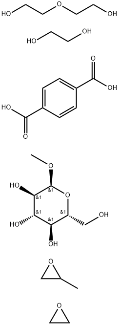 α-D-글루코피라노시드,메틸,1,4-벤젠디카르복실산,1,2-에탄디올,메틸옥시란,옥시란및2,2'-옥시비스[에탄올]중합체 구조식 이미지