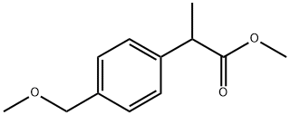 Benzeneacetic acid, 4-(methoxymethyl)-α-methyl-, methyl ester Structure