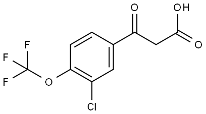 3-Chloro-β-oxo-4-(trifluoromethoxy)benzenepropanoic acid Structure