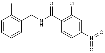 2-chloro-N-(2-methylbenzyl)-4-nitrobenzamide Structure