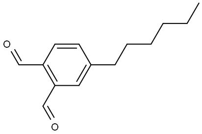 4-Hexyl-1,2-benzenedicarboxaldehyde Structure