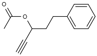 Benzenepropanol, α-ethynyl-, 1-acetate Structure