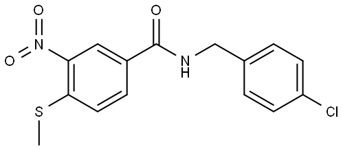 N-(4-chlorobenzyl)-4-(methylthio)-3-nitrobenzamide Structure