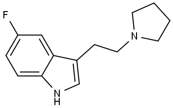 5-fluoro-3-(2-(pyrrolidin-1-yl)ethyl)-1H-indole Structure
