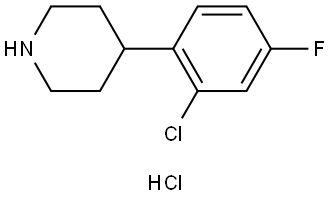 4-(2-chloro-4-fluorophenyl)piperidine hydrochloride Structure