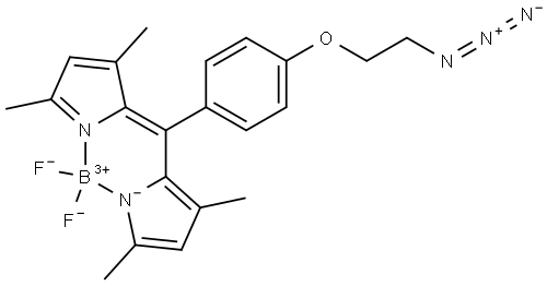 Boron, [2-?[[4-?(2-?azidoethoxy)?phenyl]?(3,?5-?dimethyl-?2H-?pyrrol-?2-?ylidene-?κN)?methyl]?-?3,?5-?dimethyl-?1H-?pyrrolato-?κN]?difluoro-?, (T-?4)?- Structure