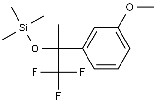 trimethyl((1,1,1-trifluoro-2-(3-methoxyphenyl)propan-2-yl)oxy)silane 구조식 이미지