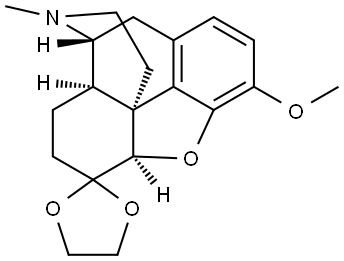 Morphinan-6-one, 4,5-epoxy-3-methoxy-17-methyl-, cyclic 1,2-ethanediyl acetal, (5α)- 구조식 이미지