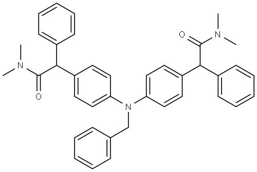 Benzeneacetamide, 4,4'-[(phenylmethyl)imino]bis[N,N-dimethyl-α-phenyl- (9CI) 구조식 이미지