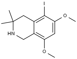 5-iodo-6,8-dimethoxy-3,3-dimethyl-1,2,3,4-tetrahydroisoquinoline Structure