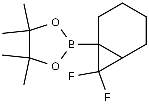 1,3,2-Dioxaborolane, 2-(7,7-difluorobicyclo[4.1.0]hept-1-yl)-4,4,5,5-tetramethyl- Structure