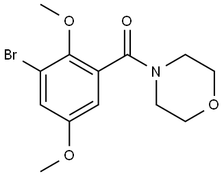 (3-bromo-2,5-dimethoxyphenyl)(morpholino)methanone Structure