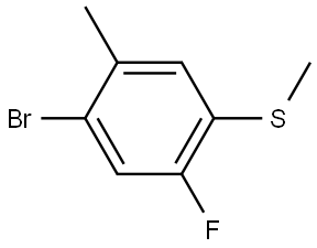 (4-Bromo-2-fluoro-5-methylphenyl)(methyl)sulfane Structure