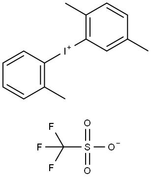 (2,5-Dimethylphenyl)(phenyl)iodonium triflate Structure