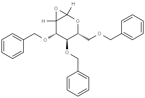 D-arabino-Hexopyranose, 1,2-anhydro-3,4,6-tris-O-(phenylmethyl)-, (2ξ)- Structure