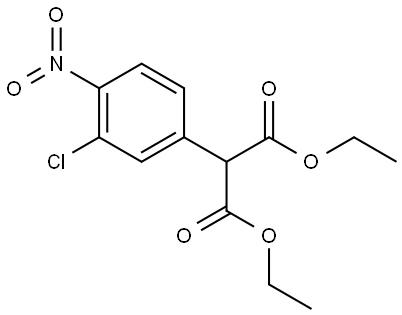 diethyl 2-(3-chloro-4-nitrophenyl)malonate 구조식 이미지