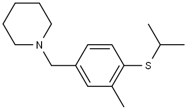 1-[[3-Methyl-4-[(1-methylethyl)thio]phenyl]methyl]piperidine Structure