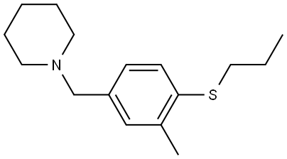 1-[[3-Methyl-4-(propylthio)phenyl]methyl]piperidine Structure