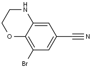 8-Bromo-3,4-dihydro-2H-benzo[b][1,4]oxazine-6-carbonitrile 구조식 이미지