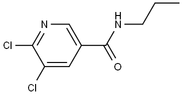 3-Pyridinecarboxamide, 5,6-dichloro-N-propyl- Structure