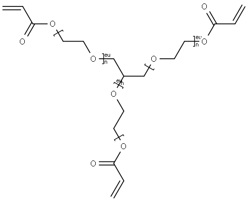 poly (oxy-1,2-ethanediyl), alpha, alpha'', alpha''''-1,2,3-propane triyltris[w-[(1-oxo-2-propenyl)oxy] Structure