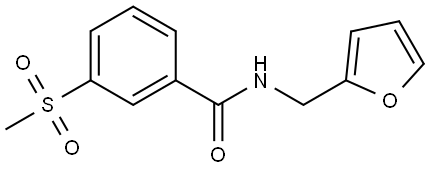 N-(2-Furanylmethyl)-3-(methylsulfonyl)benzamide Structure