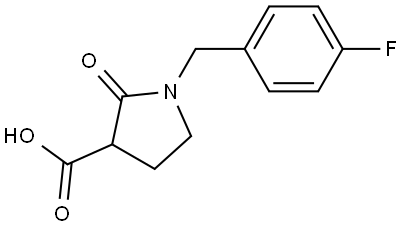 1-(4-fluorobenzyl)-2-oxopyrrolidine-3-carboxylic acid Structure