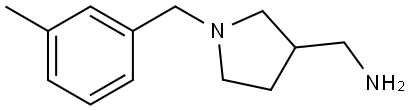 (1-(3-methylbenzyl)pyrrolidin-3-yl)methanamine Structure