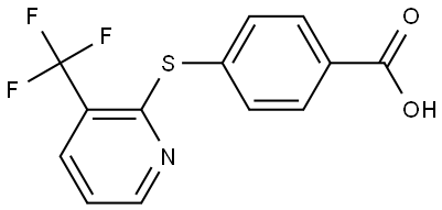 4-[[3-(Trifluoromethyl)-2-pyridinyl]thio]benzoic acid Structure