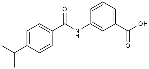 3-[[4-(1-Methylethyl)benzoyl]amino]benzoic acid Structure