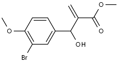 methyl 2-((3-bromo-4-methoxyphenyl)(hydroxy)methyl)acrylate Structure