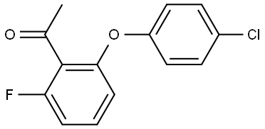 1-[2-(4-Chlorophenoxy)-6-fluorophenyl]ethanone 구조식 이미지
