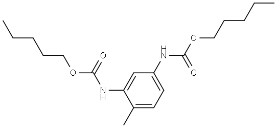 Carbamic acid, N,N'-(4-methyl-1,3-phenylene)bis-, C,C'-dipentyl ester Structure