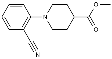 Methyl 1-(2-cyanophenyl)-4-piperidinecarboxylate Structure