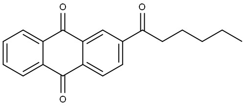 2-(1-Oxohexyl)-9,10-anthracenedione Structure