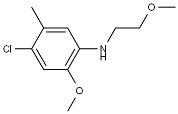 4-Chloro-2-methoxy-N-(2-methoxyethyl)-5-methylbenzenamine Structure